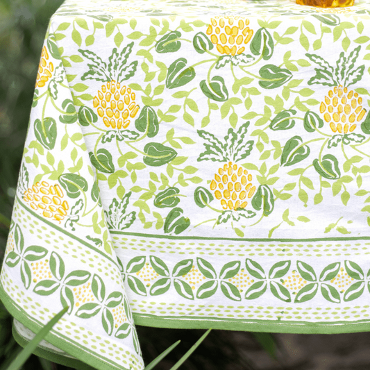 Tablecloth - Pineapple Party Green & Yellow
