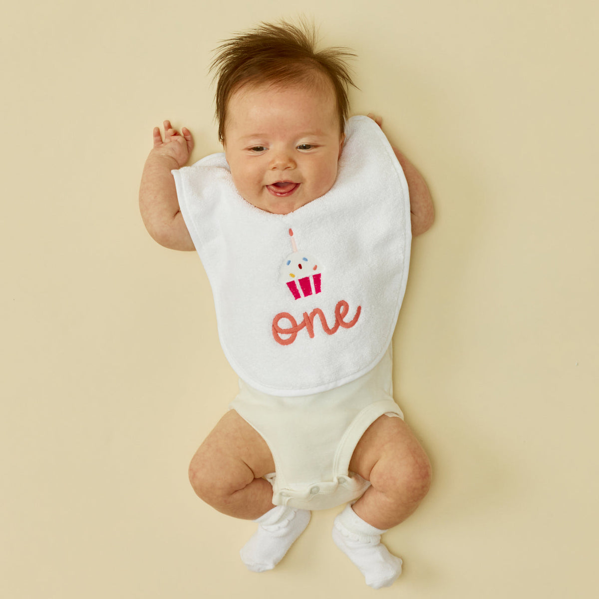 1st Birthday Bib - Pink