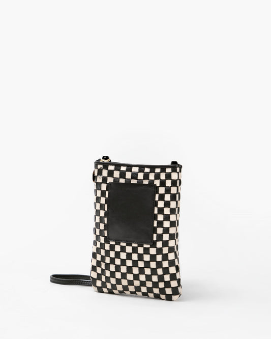 Poche - Black & Cream Woven Checker