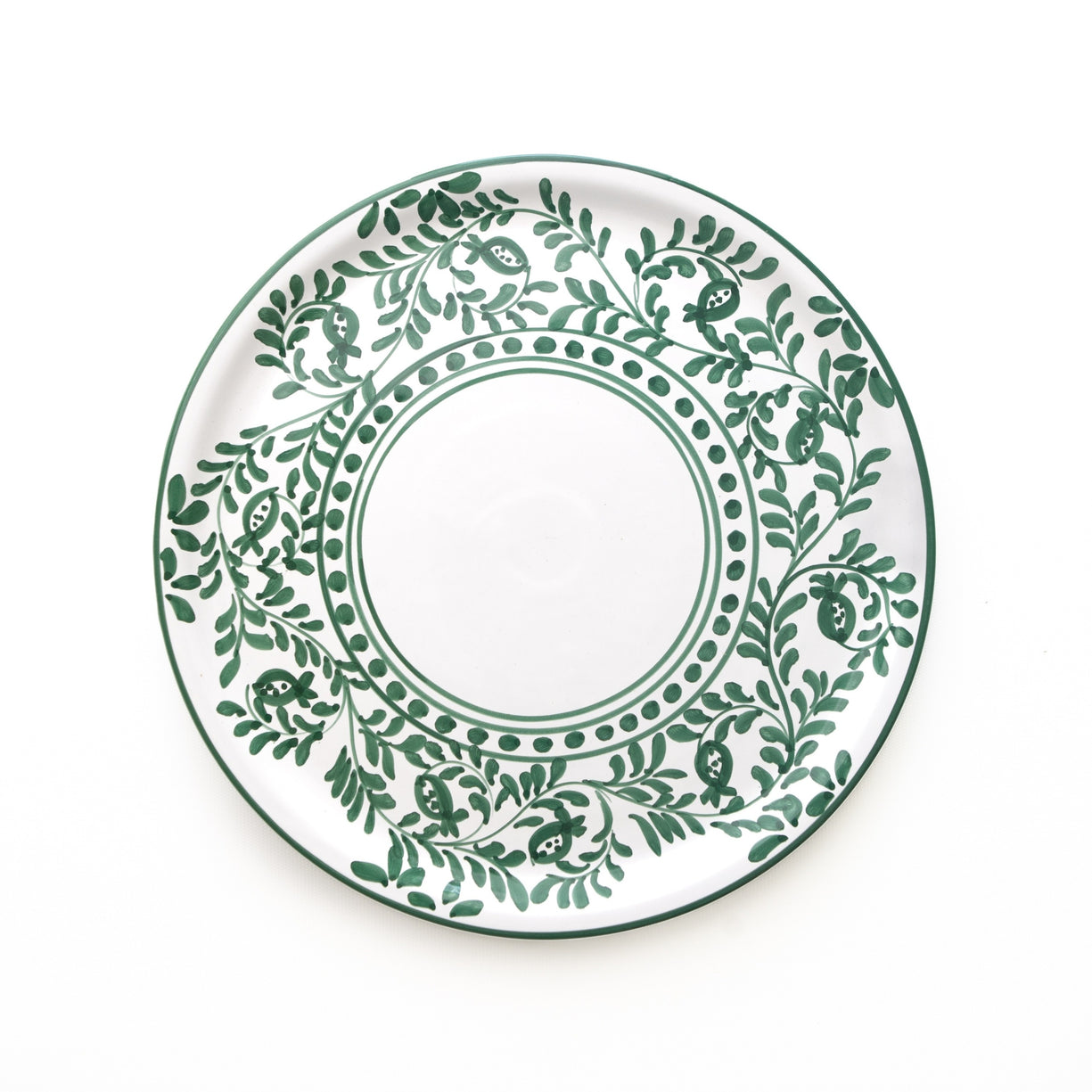 Pomegranate Scroll Forest Green Charger Plate