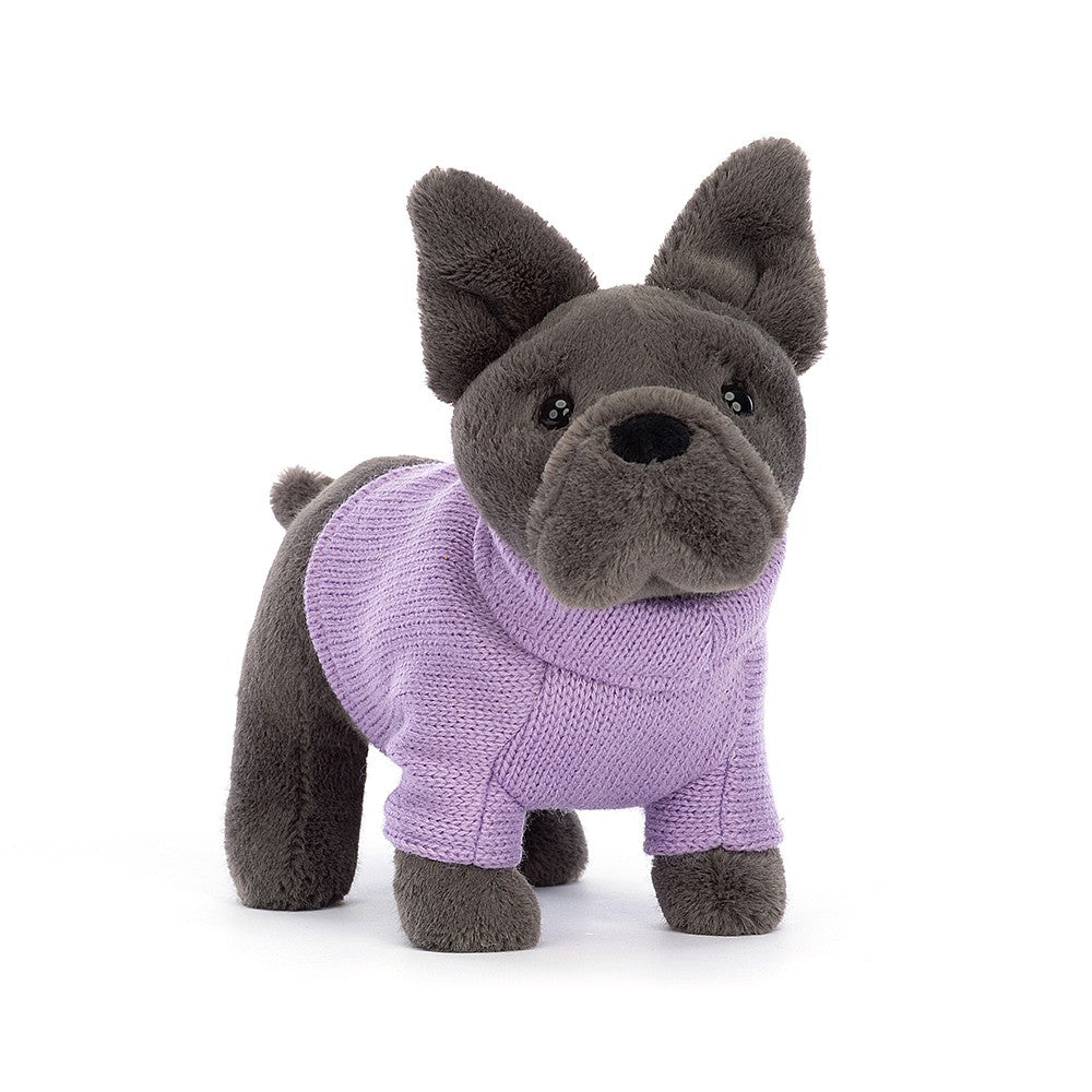 French Bulldog Purple Sweater