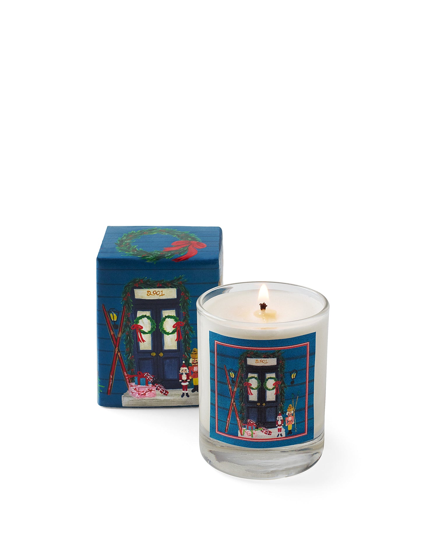 2.2oz Home for the Holidays Roland Pine Votive Glass Soy Candle