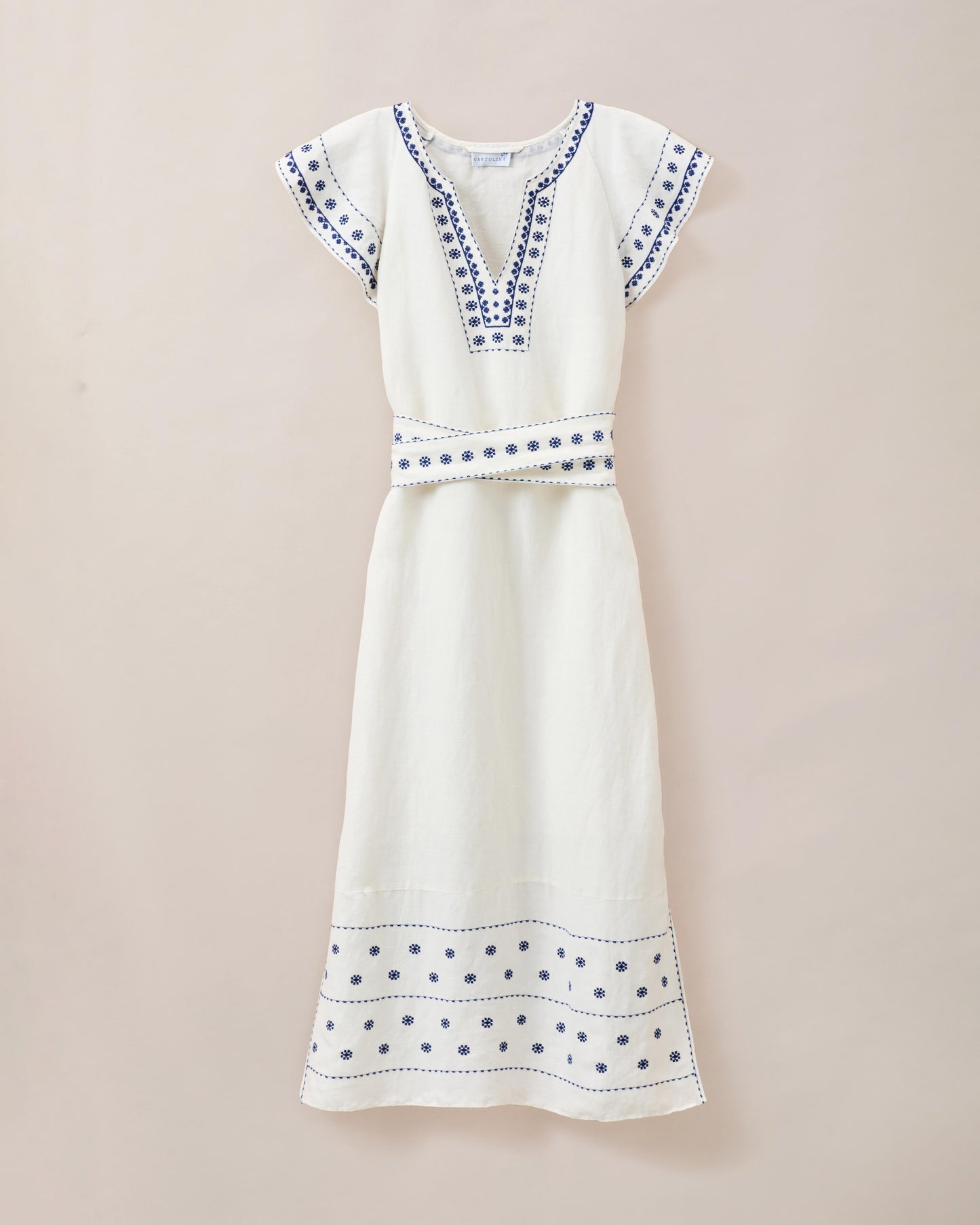 Sofia Belted Dress - Royal Azure