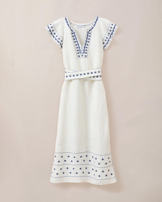 Sofia Belted Dress - Royal Azure