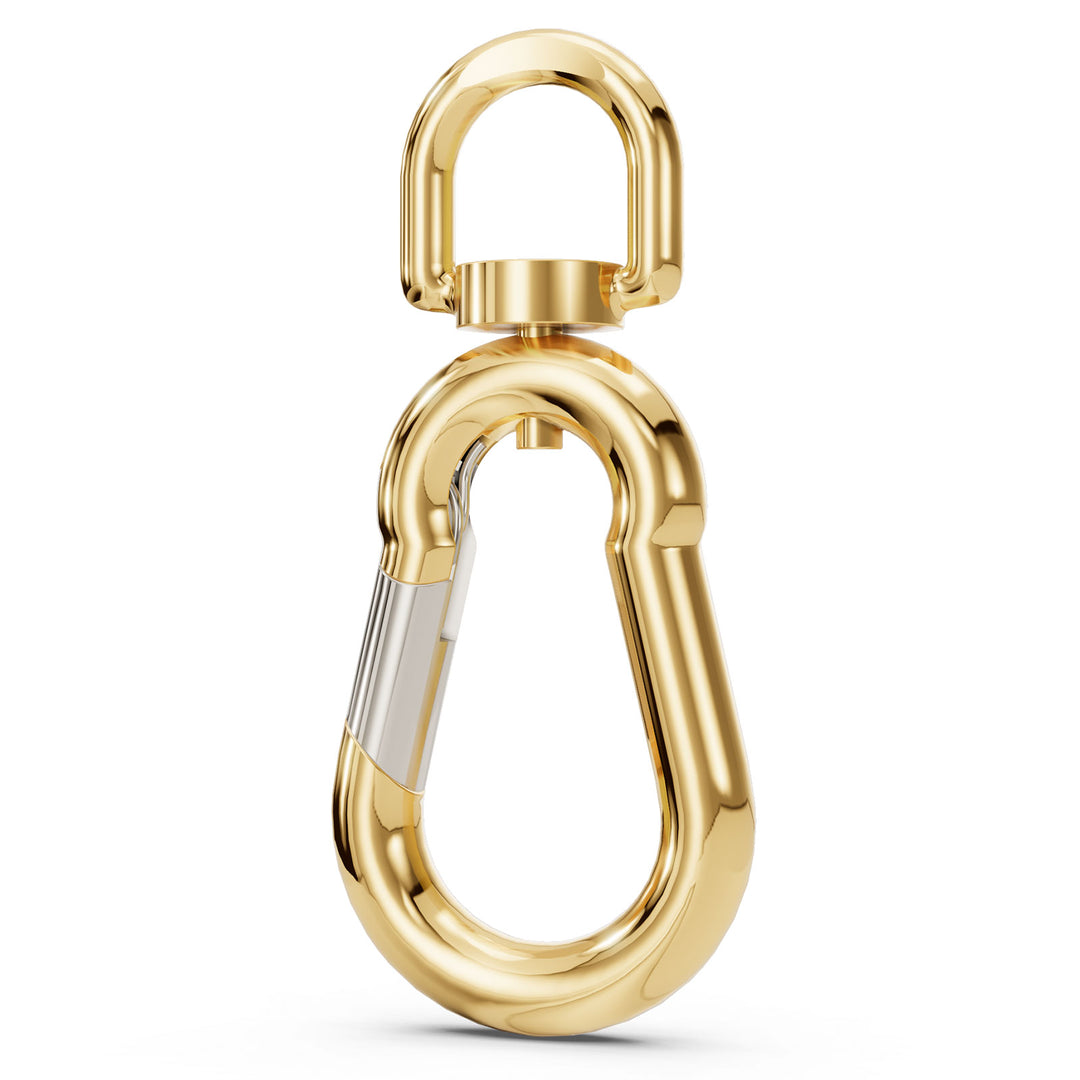 14k Yellow Gold Swivel Carabiner Hinge