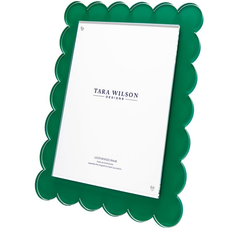 8" x 10" Lucite Scallop Frame - Green