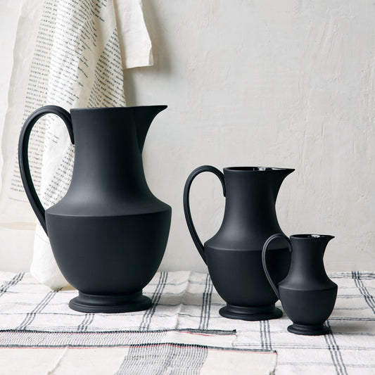 Small Toulouse Pitcher No 1 - Black