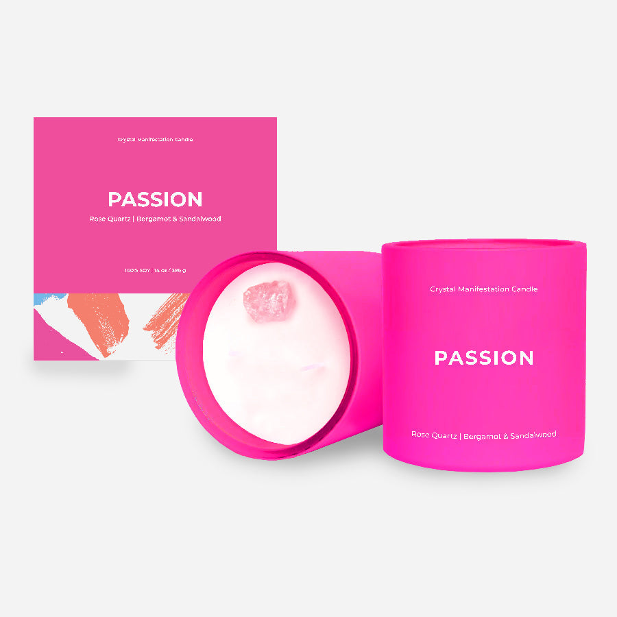Crystal Manifestation Candle Passion