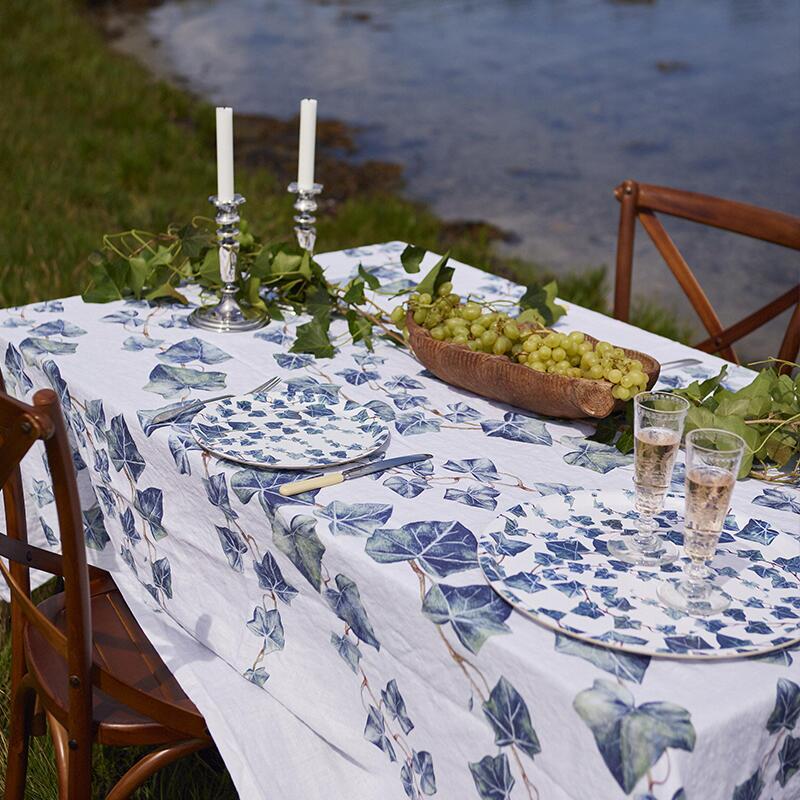 145cm x 220 cm Linen Tablecloth Ivy