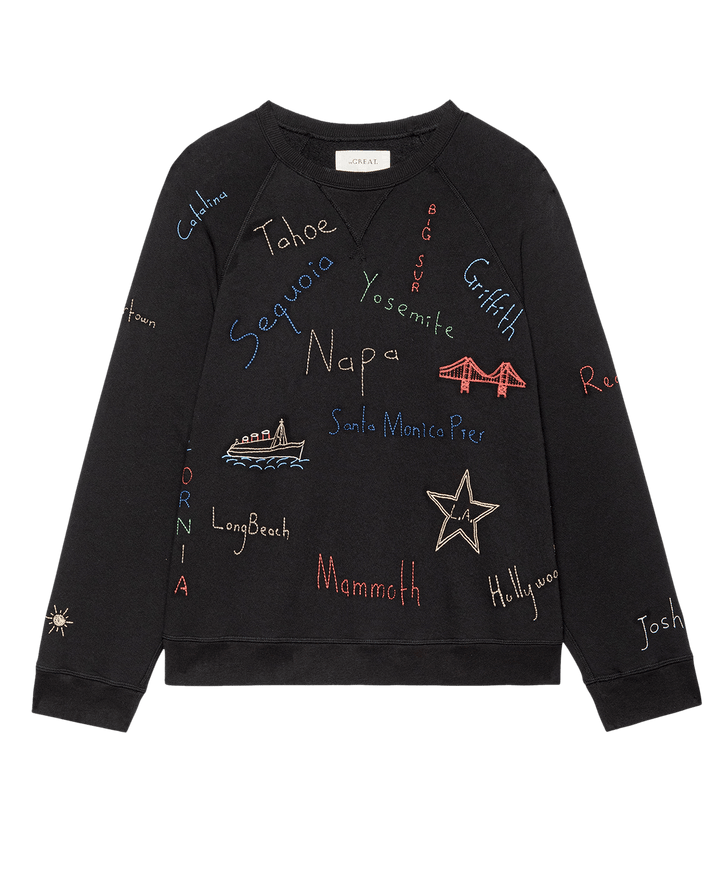The Slouch Sweatshirt w/Golden State Embroidery - Almost Black