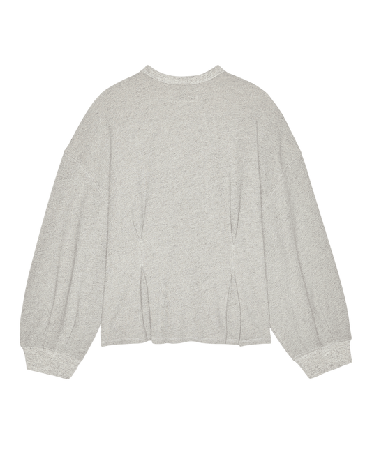 The Slouchy Corset Sweatshirt - Varsity Grey