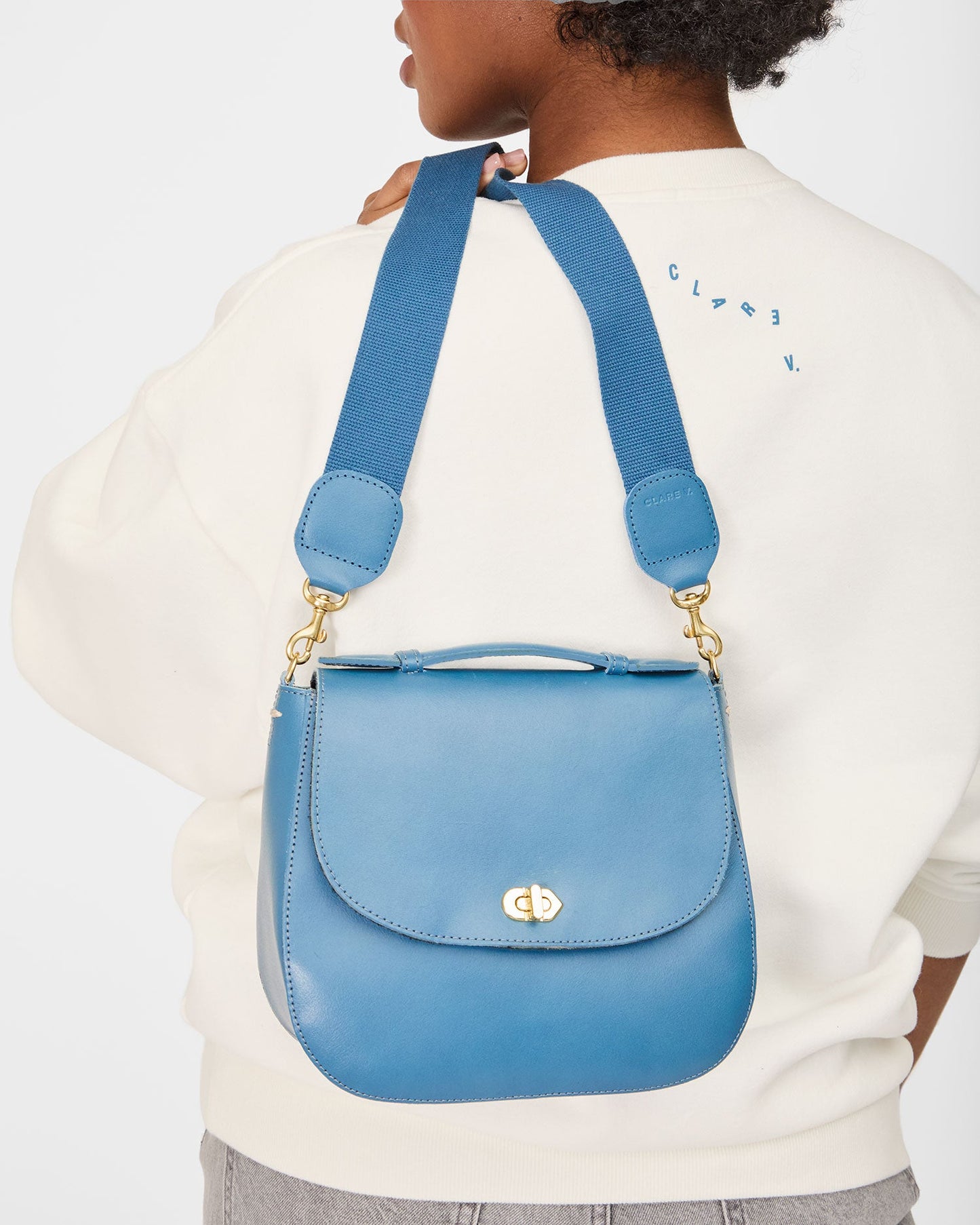 Shoulder Strap - Desert Blue Cotton Webbing