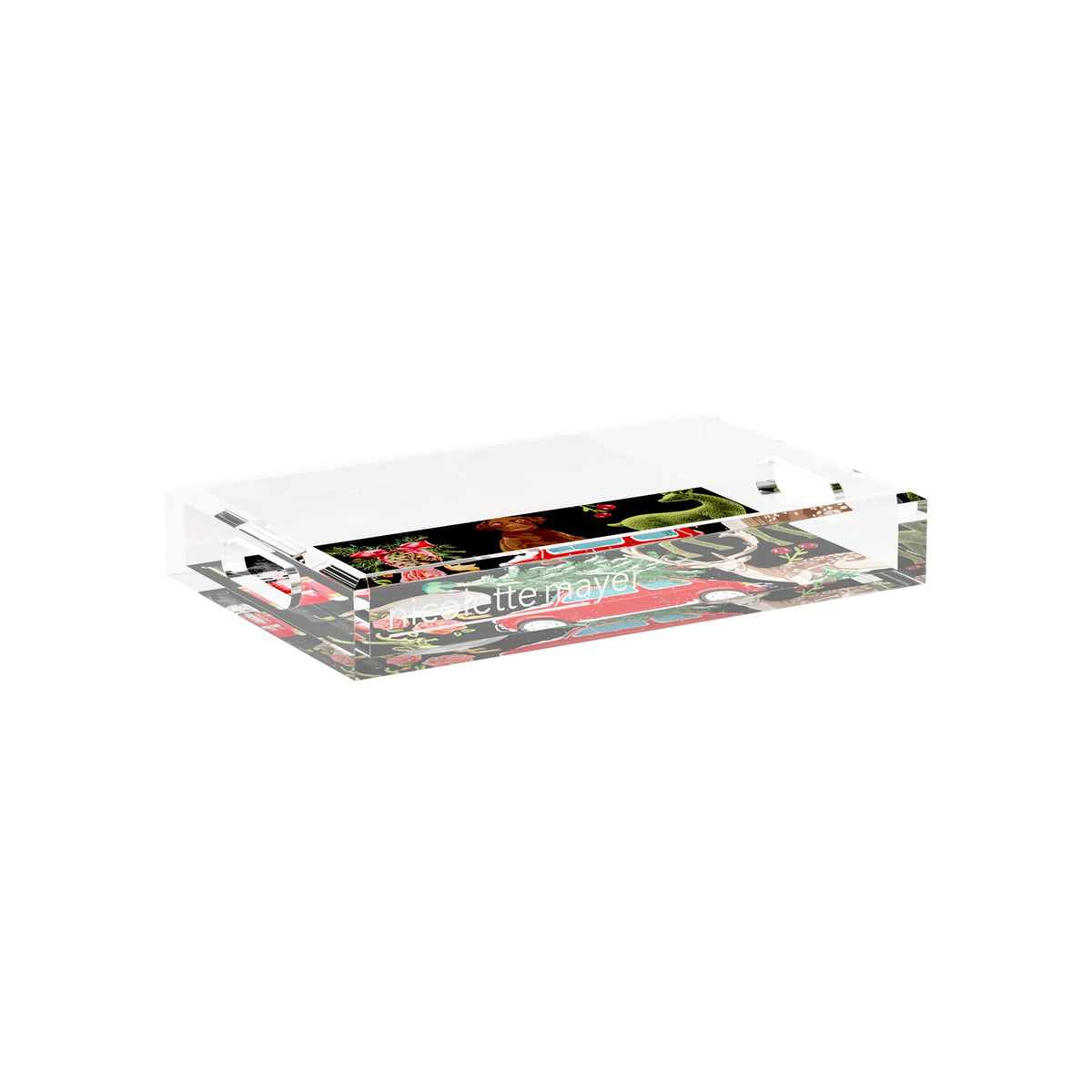 Acrylic Tray - Ultimate Christmas - Black - 12.5"W x 7.75"D x 2"H