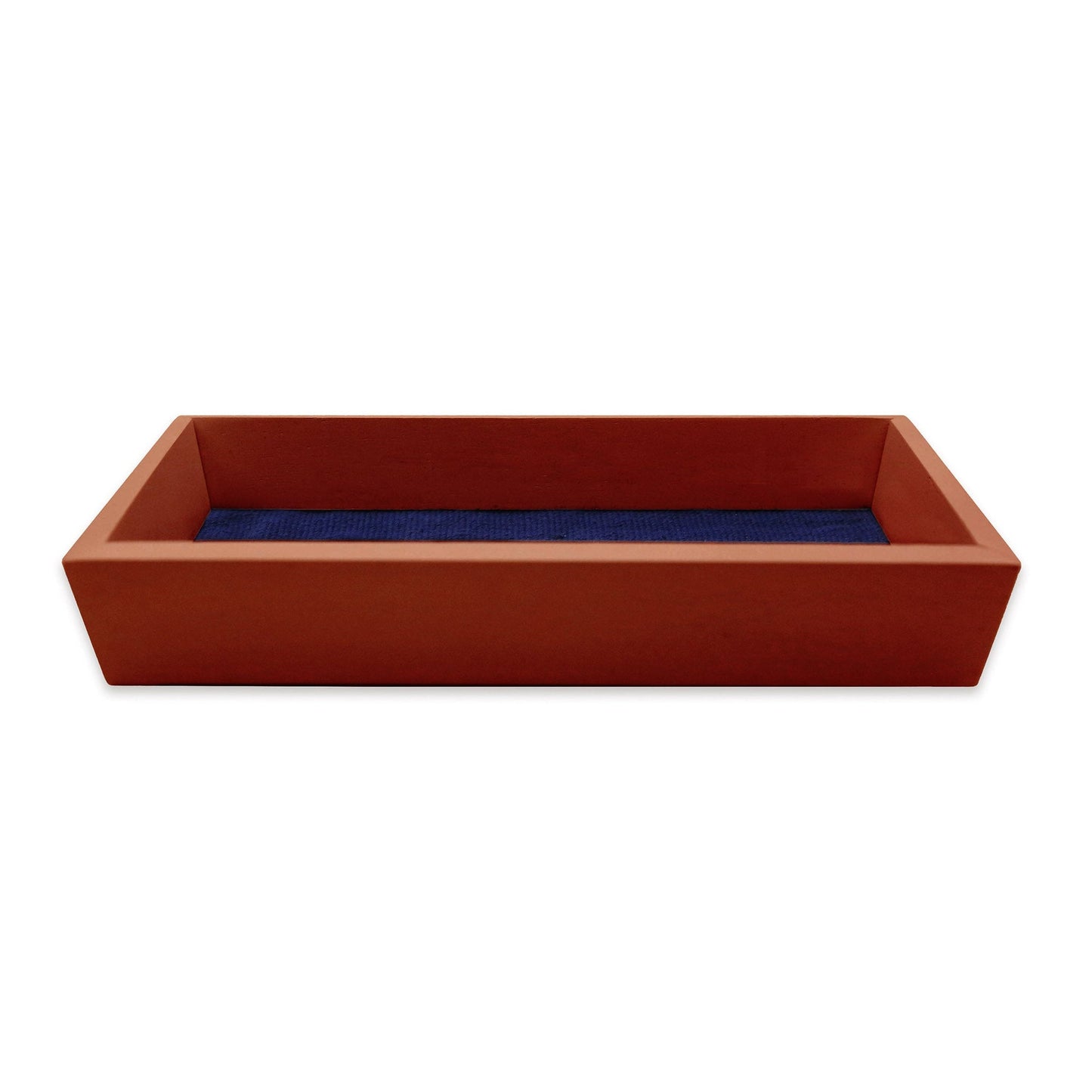 Valey Tray - Fishing Flies Pattern in Dark Navy/Chestnut Wood