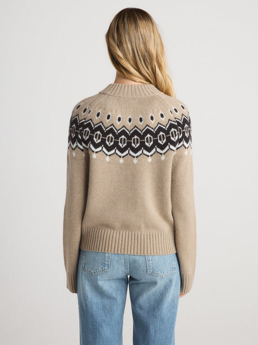 Faire Isle Pullover - Adina - Tan