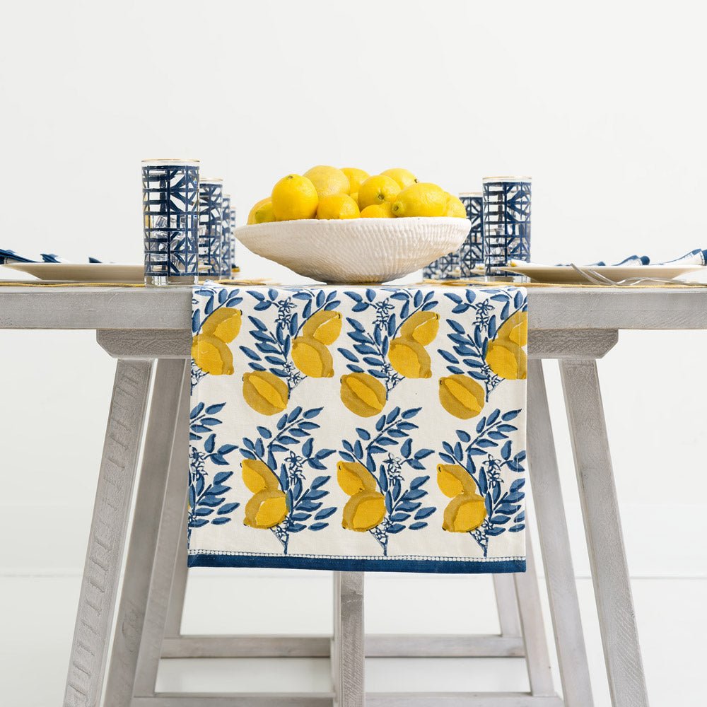 14"x108" Lemon Vine Table Runner