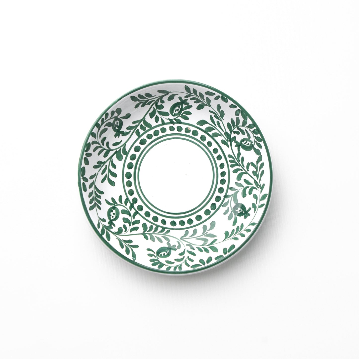 Pomegranate Scroll Forest Green Pasta Bowl