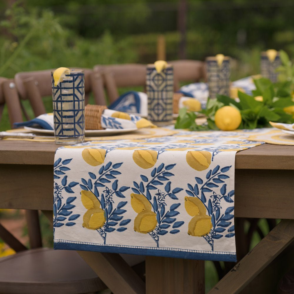 14"x108" Lemon Vine Table Runner