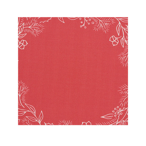 Chilewich - Wreath Print Round - Crimson
