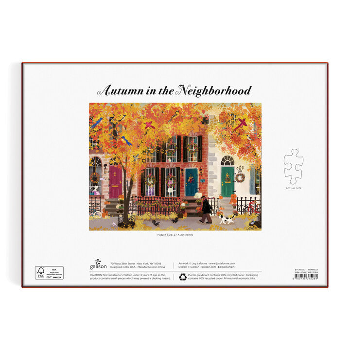 1000 Piece Puzzle - Autumn in the Neighborhood