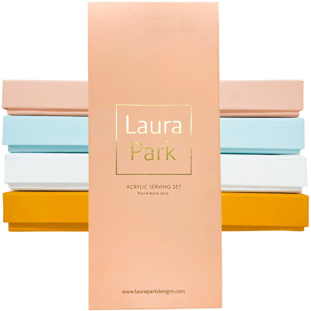 Acrylic Serving Set - Blush Pink: 2-Piece Set