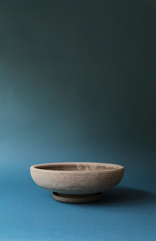 Ada Bowl with Saucer - Raw Grey - 35cm