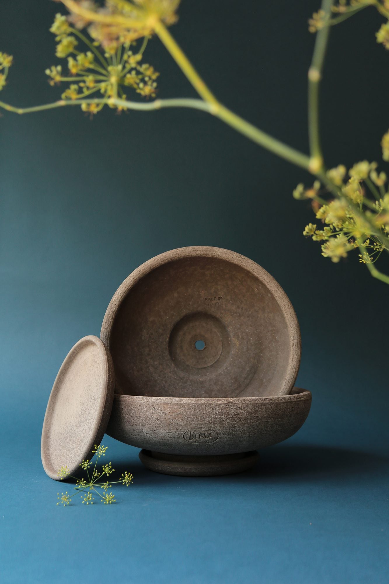 Ada Bowl with Saucer - Raw Grey - 35cm