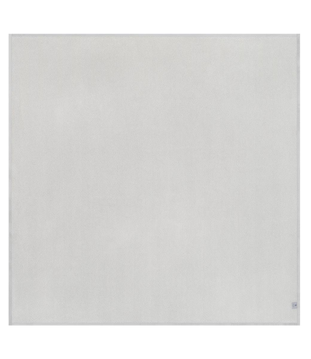 Harborview Herringbone Light Grey Blanket: Midi