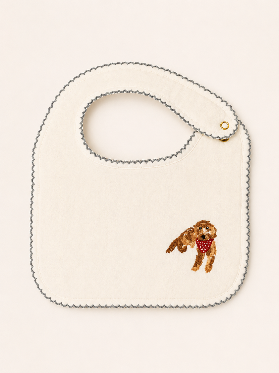 Classic Bib - Embroidered Dog