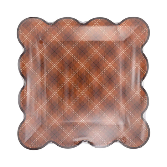 Dark Plaid Plate