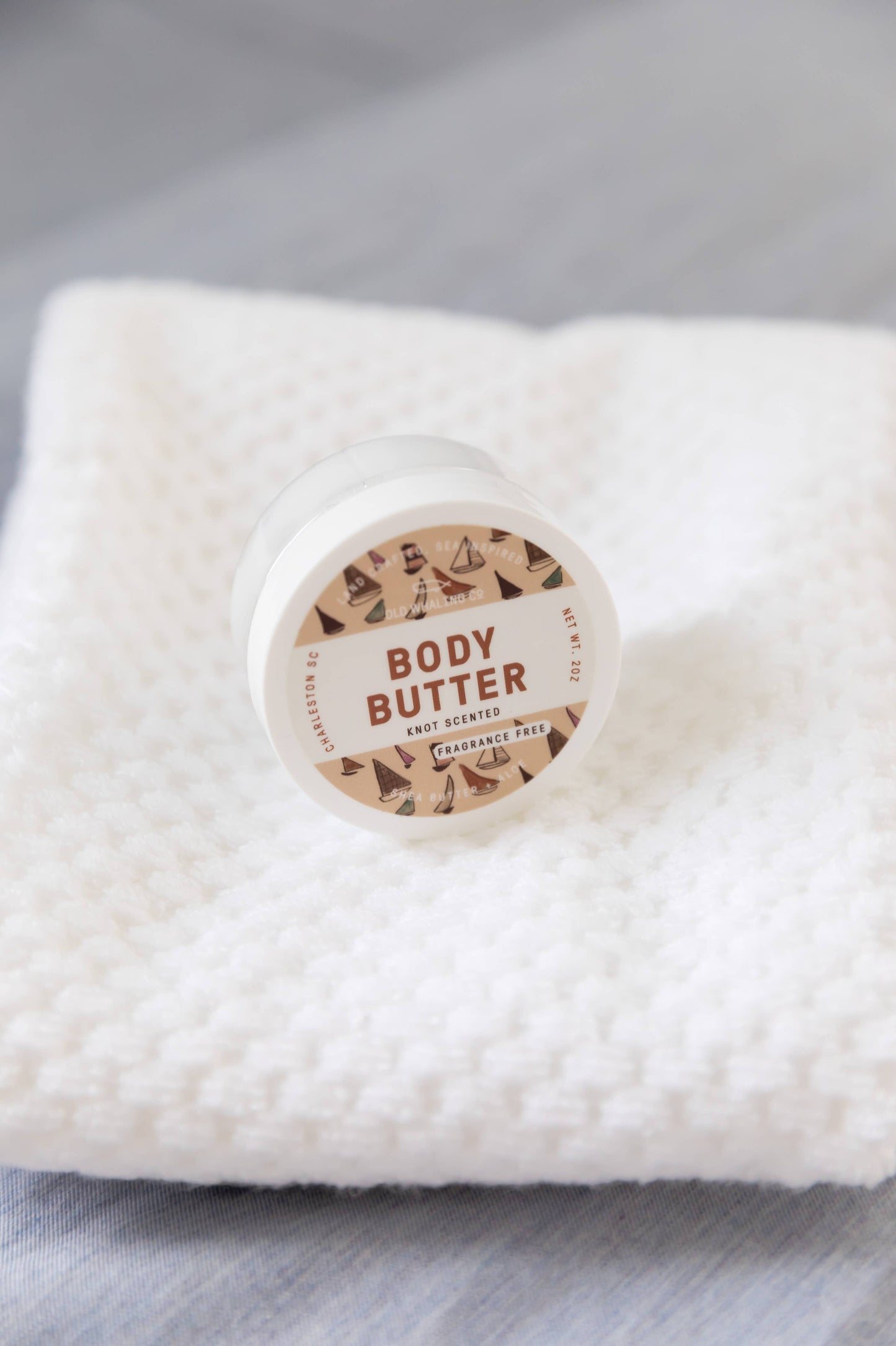 2oz Travel Size Knot Scented (Fragrance Free) Body Butter