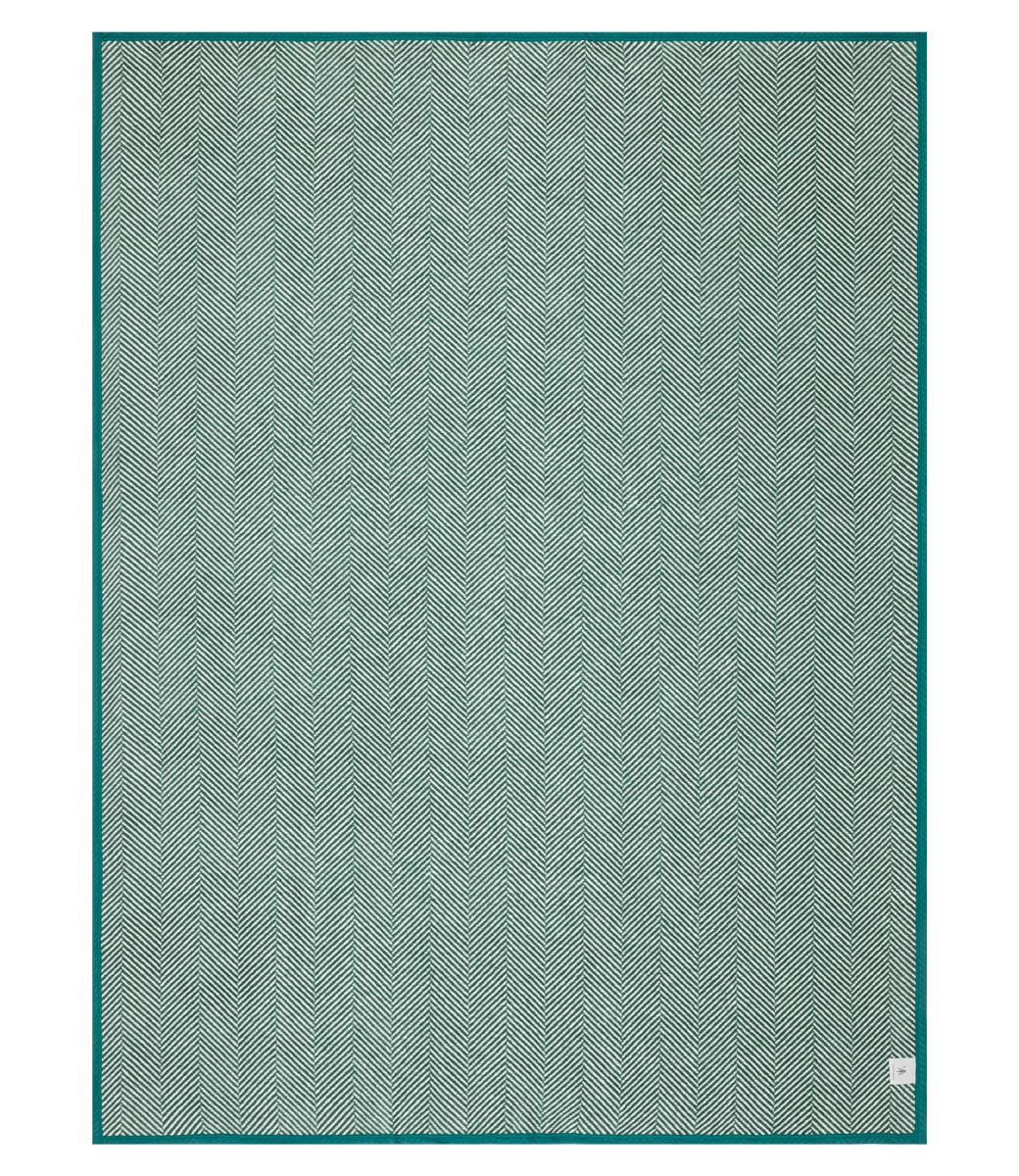 Harborview Herringbone Blanket - Evergreen