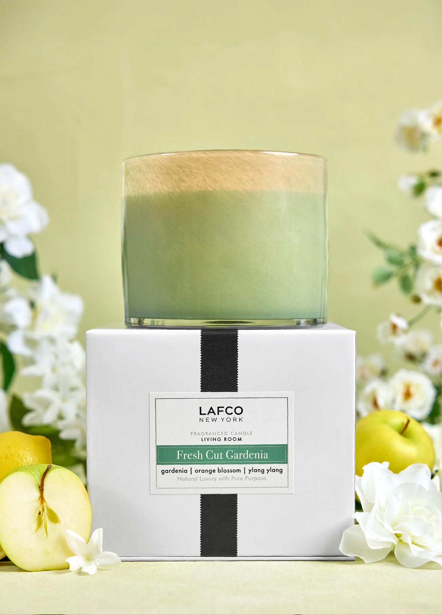 30oz 3-Wick Candle - Living Room - Fresh Cut Gardenia