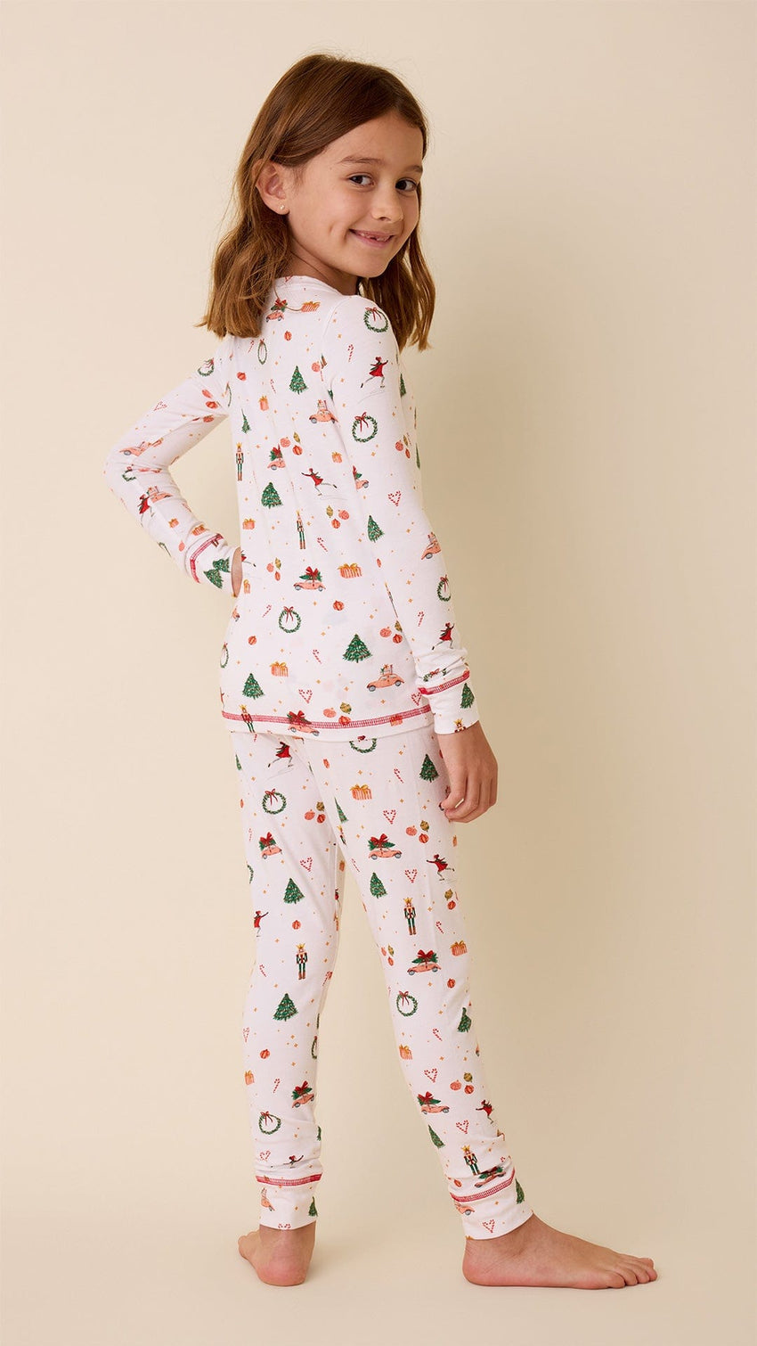 A Very Vintage Christmas Pima Knit Kids Pajamas