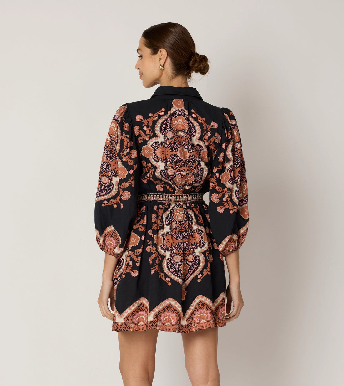 Leigh Mini Dress - Dark Lagos Print