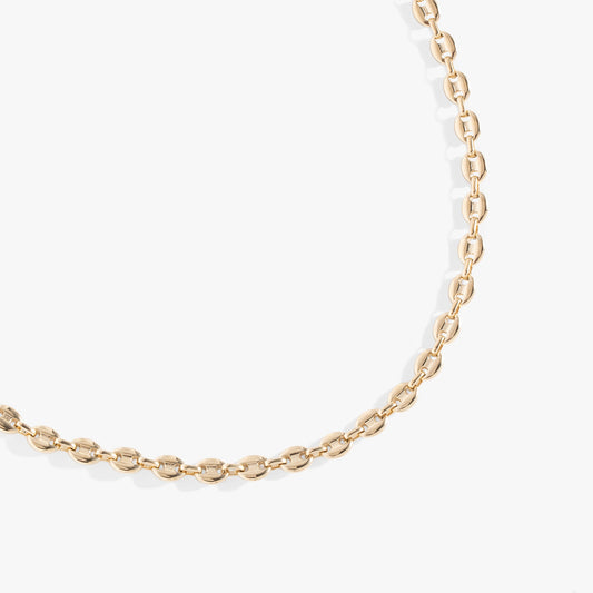 Mariner Chain Necklace - Stainless Steel Gold