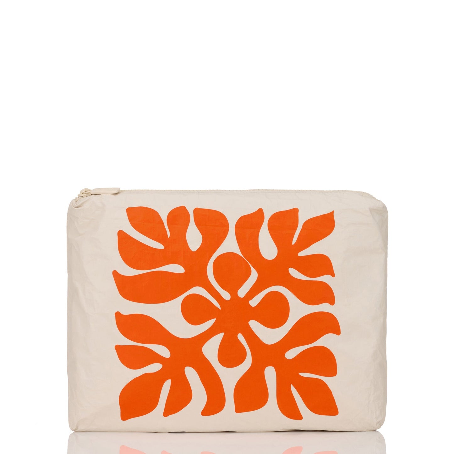 Mid Pouch - Applique - Zest on Sandstone
