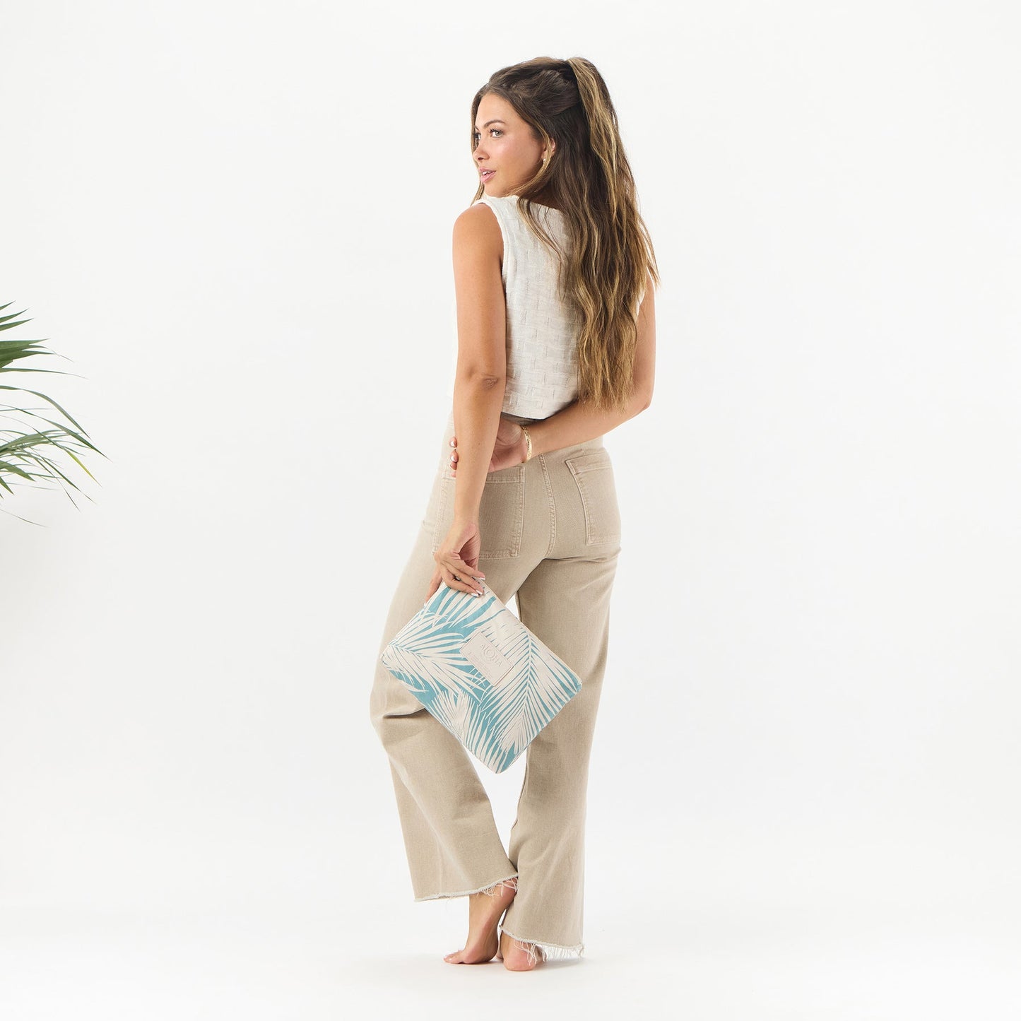 Mid Pouch - Areca - Tide on Sandstone