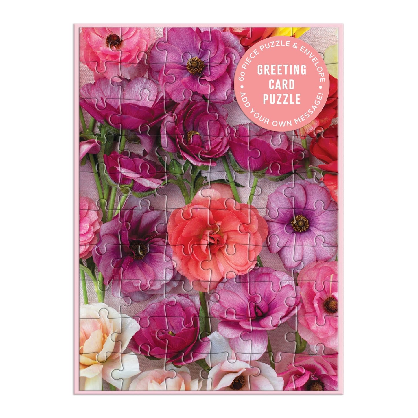 60pc Greeting Card Puzzle - Ranunculus