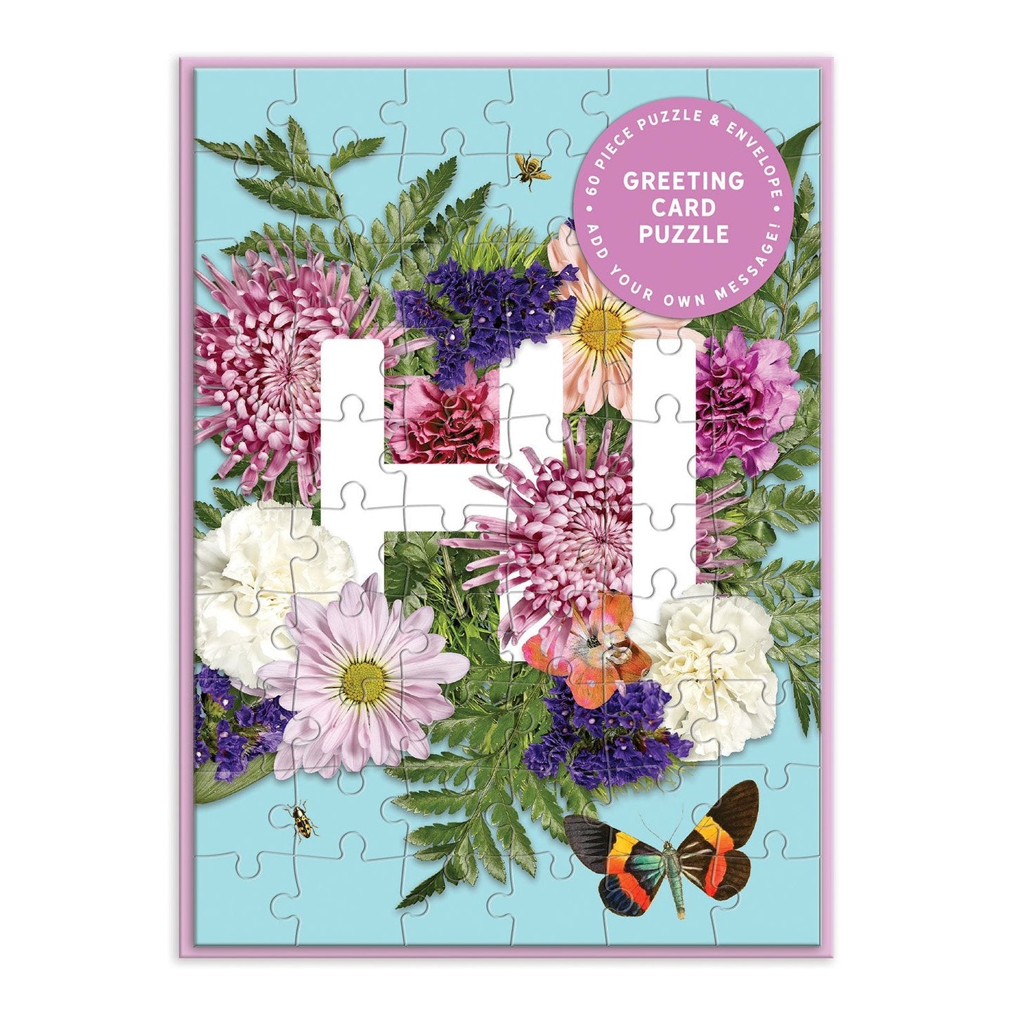 60pc Greeting Card Puzzle - Say It With Flowers Hi