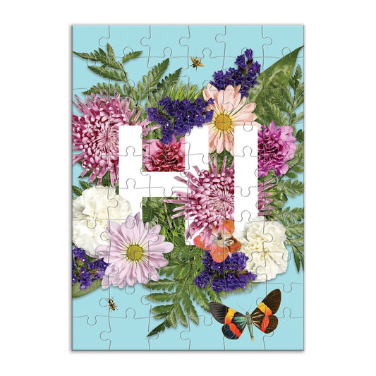 60pc Greeting Card Puzzle - Say It With Flowers Hi