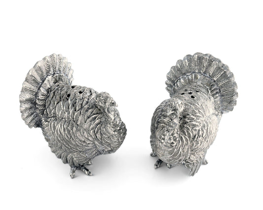 Turkey Salt & Pepper Pewter Set