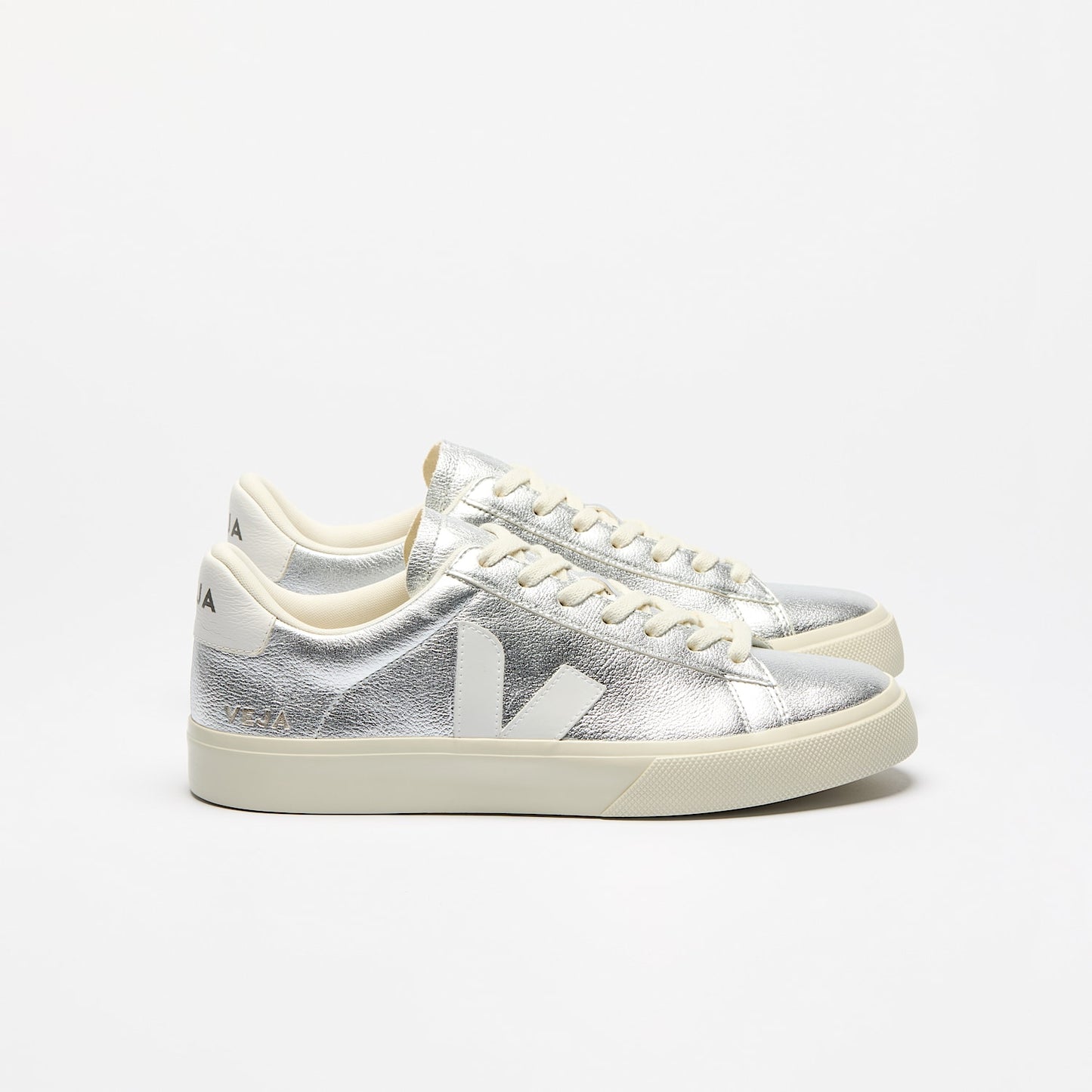 Campo Sneaker - Chromefree Leather - Silver/White