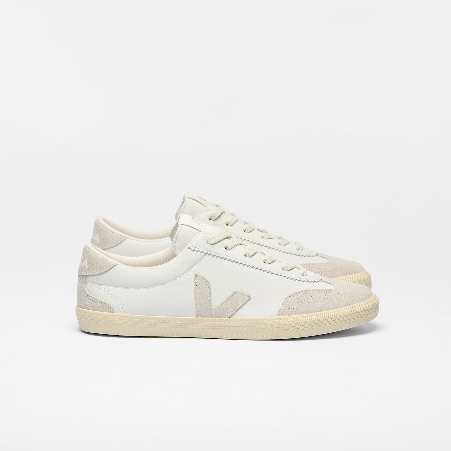 Volley Leather Sneaker - White Natural