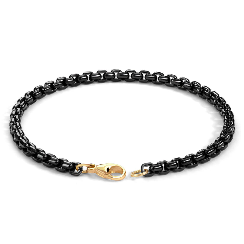 4.0mm Stainless Steel Black Chain Bracelet