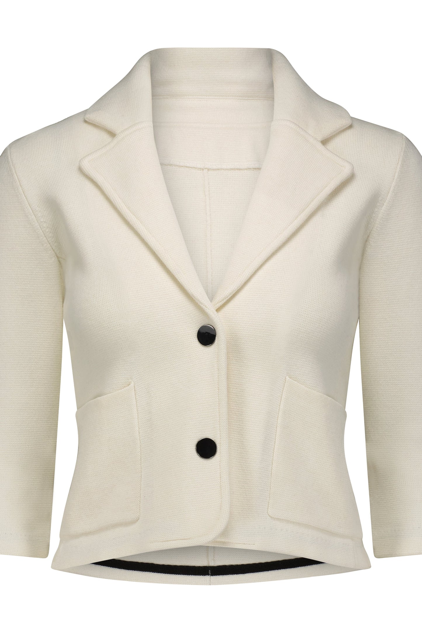 Cotton Blend Shrunken Blazer - White