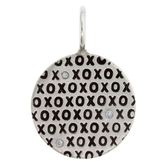 XOXO Diamond Round Charm