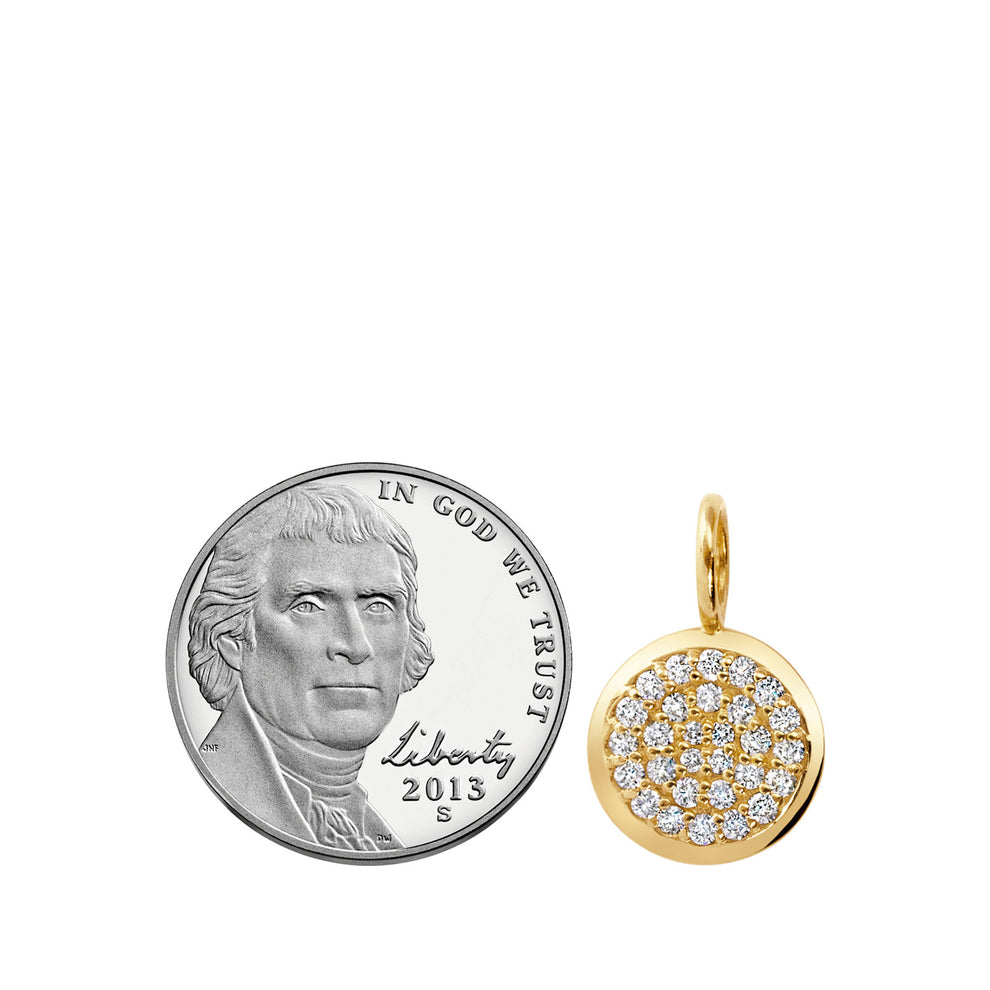 Mini Pave Round Charm