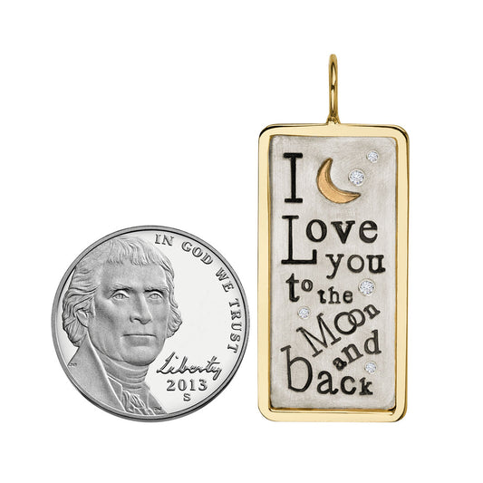Silver+Gold To the Moon and Back Charm