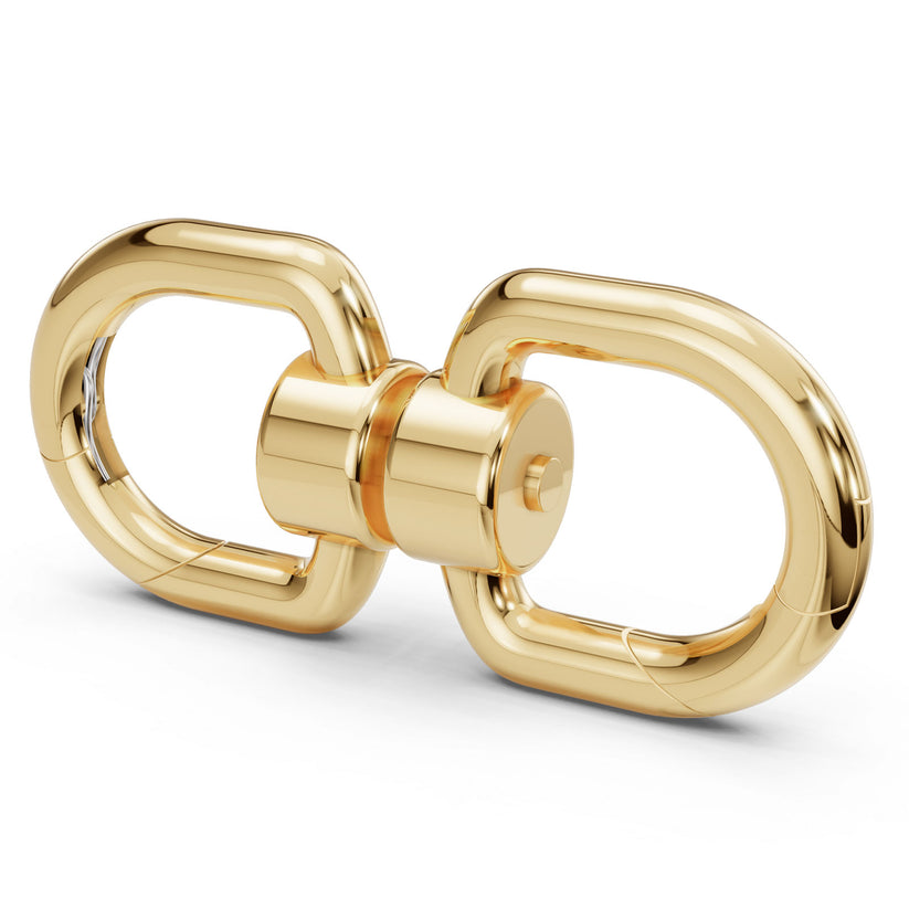 14k Yellow Gold Double Swivel Hinge